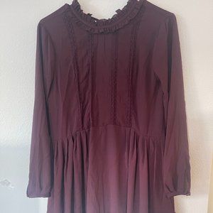 Aritzia Sunday Best Wine Skirt